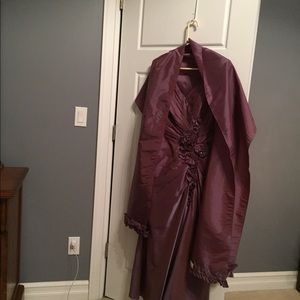 Long dress/size 8 purplish  iridescent color